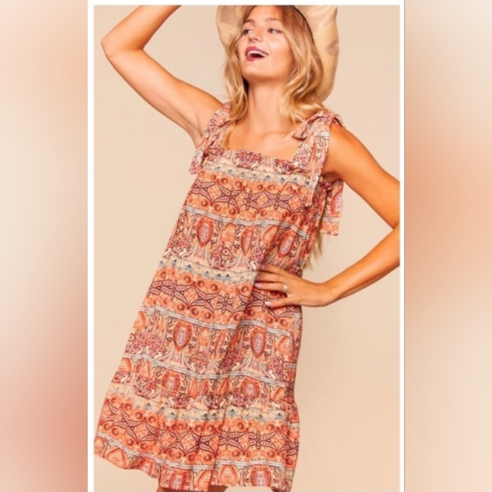 Boho print dress